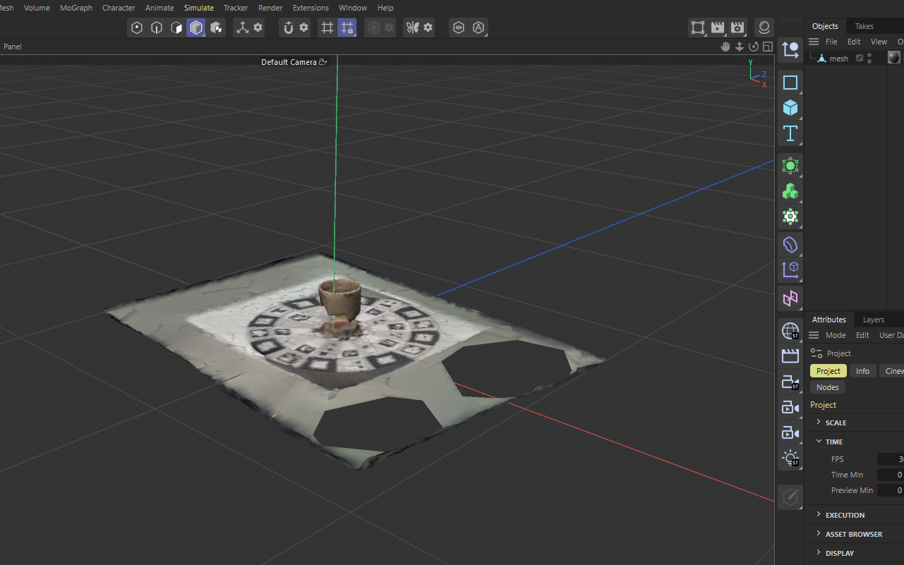 Activity 2 Scaniverse and Cinema 4D proccess work